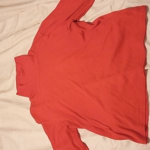 Red Jennifer Lauren Sweatshirt with turtleneck